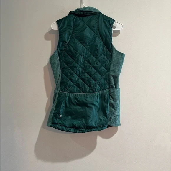 Lululemon Down For The Run Goose Down Puffer Vest Forage Size 8 - Picture 6 of 7